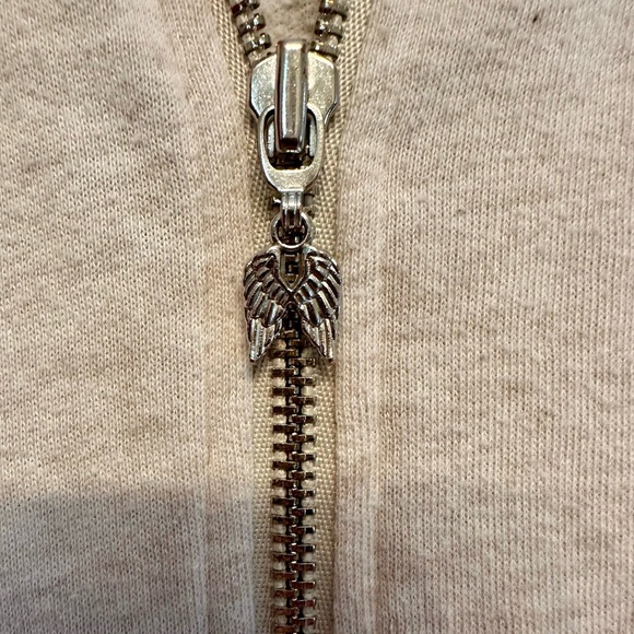 Victoria's Secret Cream “Lovely” Zip-Up Hoodie Small (Circa 2010) - Picture 2 of 4